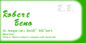 robert beno business card